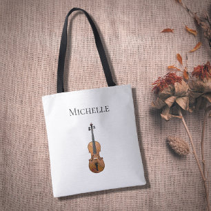 Musical Instrument Violin Simple Classic Tote Bag