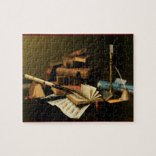 Musical Instruments and Books Jigsaw Puzzle