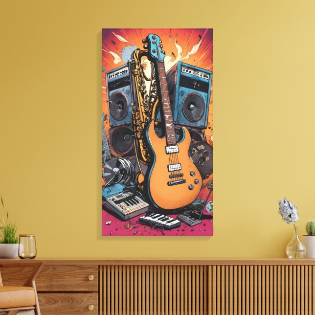Musical Instruments Canvas Print (Insitu(LivingRoom))