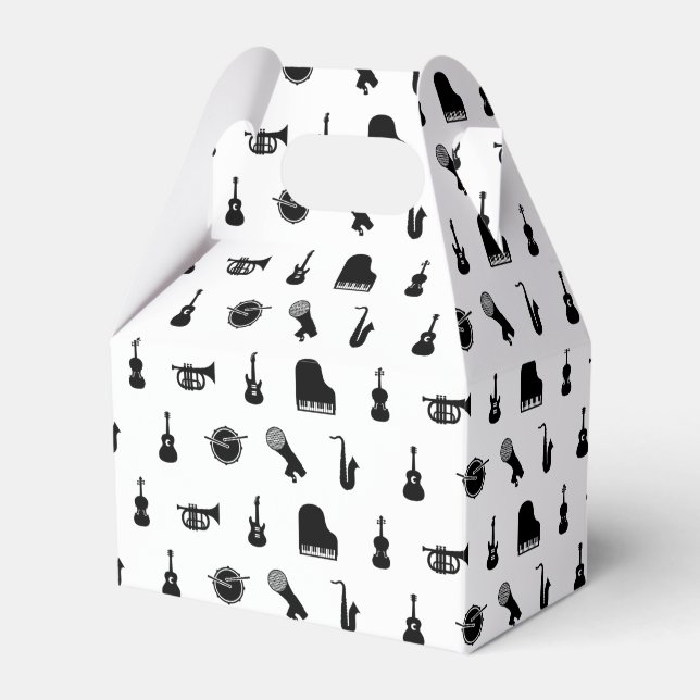 Musical Instruments CUSTOM BACKGROUND COLOR Favour Box (Front Side)