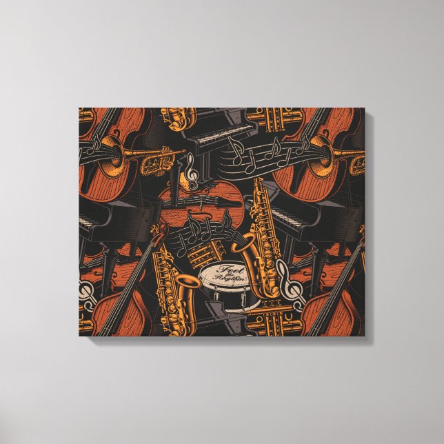 Musical Instruments Everywhere Canvas Print (Front)