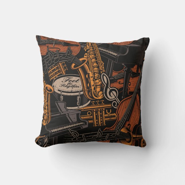 Musical Instruments Everywhere Cushion (Front)