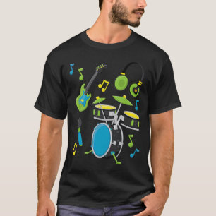 Musical Instruments Guitar Drums T-Shirt