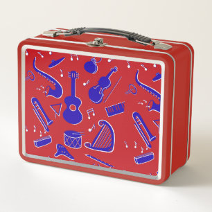 Musical Instruments Metal Lunch Box
