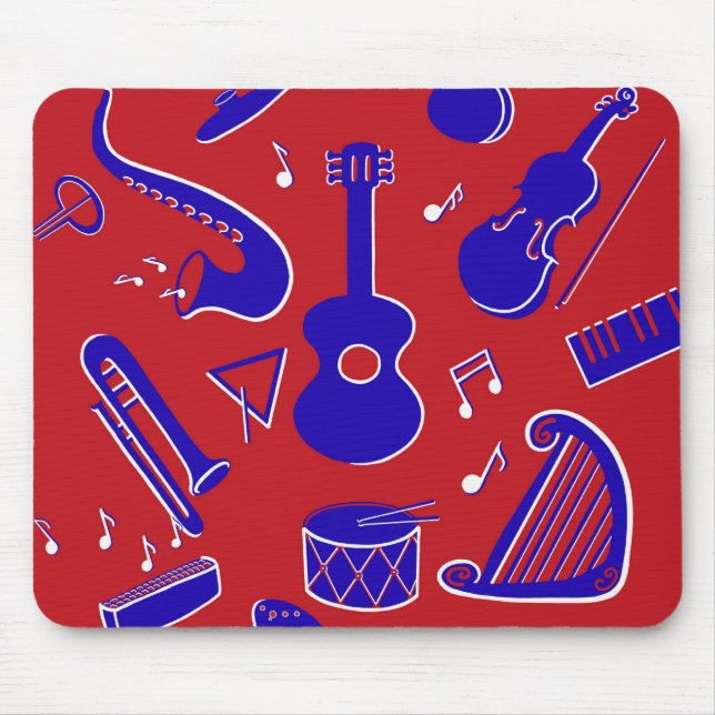 Musical Instruments Mouse Mat (Front)
