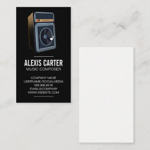 Musical Instruments Music Speaker Logo Business Card