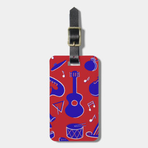 Musical Instruments Personalised Luggage Tag