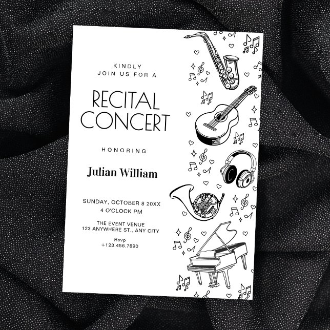 Musical instruments recital concert invitation (Creator Uploaded)