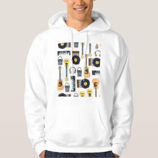 Musical Instruments: Seamless Watercolor Hoodie