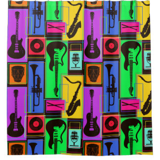 Musical Instruments  Shower Curtain