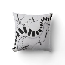 Musical instruments throw cushion