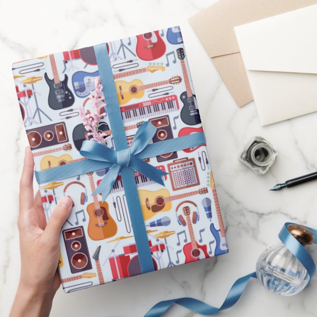 Musical Instruments Wrapping Paper, Music Gift Paper (Gifting)