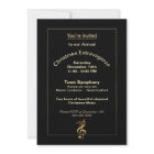 Musical Invitation - Christmas - G-Clef in Gold