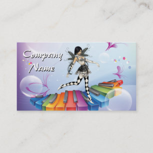 Musical Keyboard Faerie Business Card