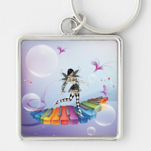 Musical Keyboard Faerie Key Ring