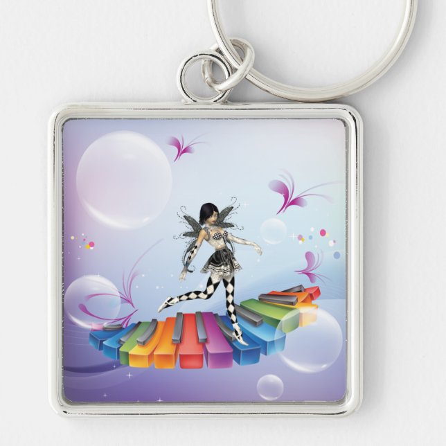 Musical Keyboard Faerie Key Ring (Front)