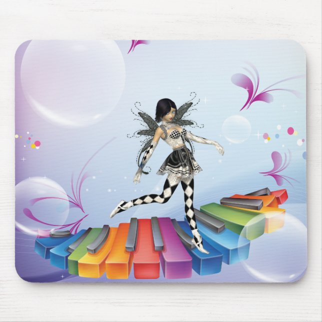 Musical Keyboard Faerie Mouse Mat (Front)