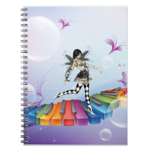 Musical Keyboard Faerie Notebook