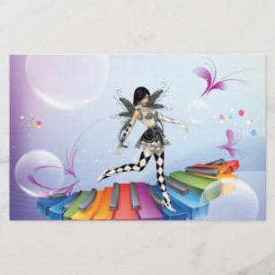 Musical Keyboard Faerie Stationery