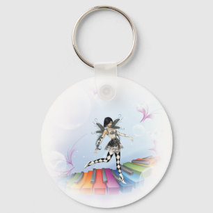 Musical Keyboard Faerie Vignette Key Ring