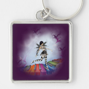 Musical Keyboard Faerie Vignette Key Ring