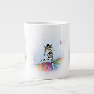 Musical Keyboard Faerie Vignette Large Coffee Mug
