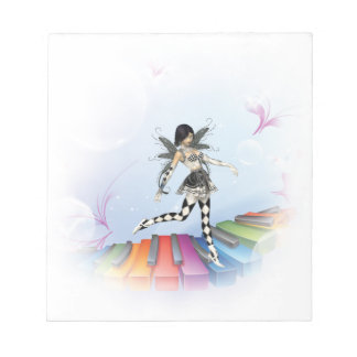 Musical Keyboard Faerie Vignette Notepad