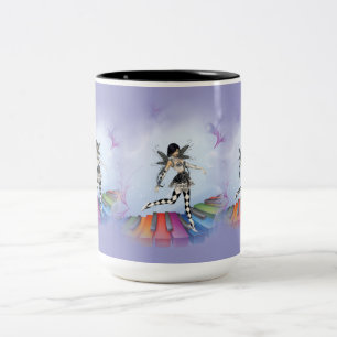 Musical Keyboard Faerie Vignette Two-Tone Coffee Mug