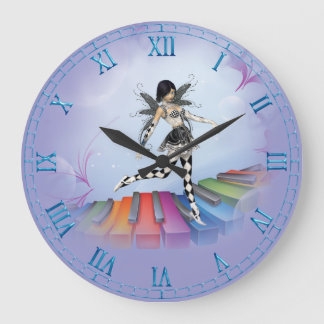 Musical Keyboard Faerie Vignette Wall Clock