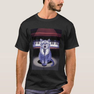 Musical Kitty Superstar Cats Playing Keyboard Musi T-Shirt