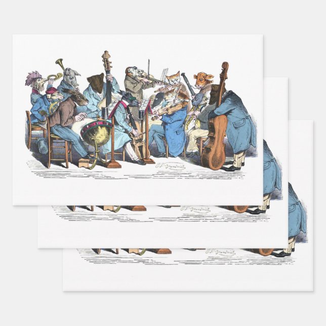 MUSICAL LANGUAGE ANIMAL FARM ORCHESTRA  WRAPPING P PAPER SHEET (Set)
