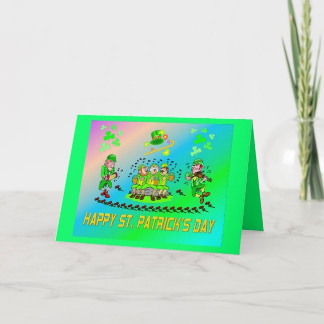 Musical Leprechauns Card (Front)