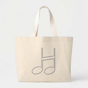 Musical Letter H – Minimal Outline Note Bag