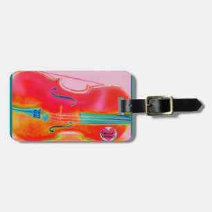 Musical Lifetimes Red Cello Luggage Tag