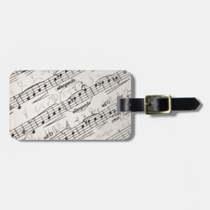Musical Luggage Tag w/ leather strap
