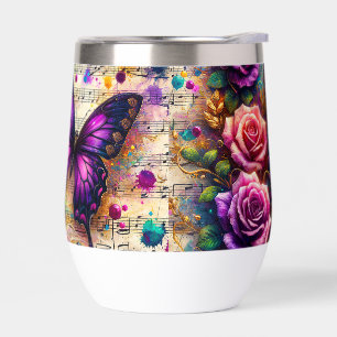 Musical Melody & Butterfly Water Bottle