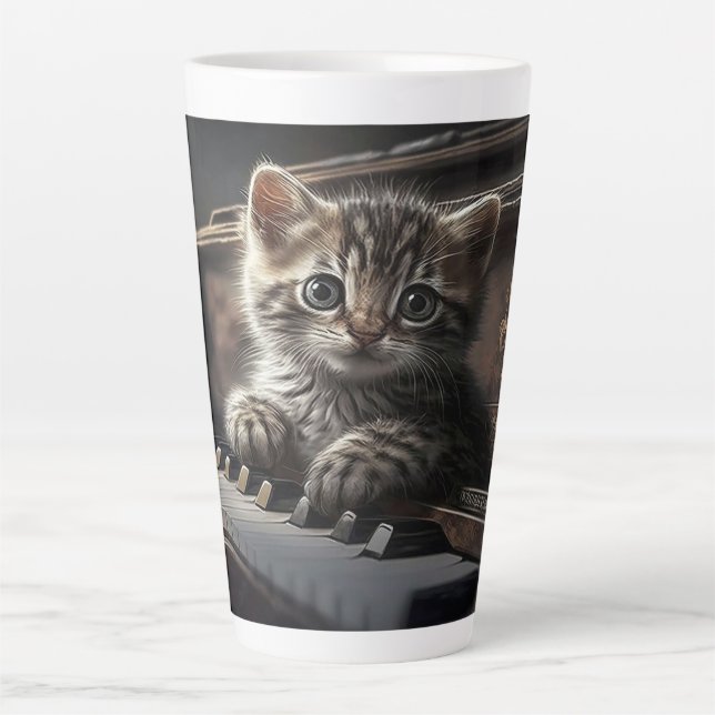 Musical Meow-sterpiece Latte Mug (Front)