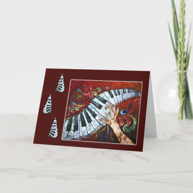 Musical Merriment - Piano Holiday Card (Front)
