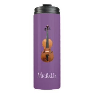 Musical Monogram Violin Thermal Tumbler