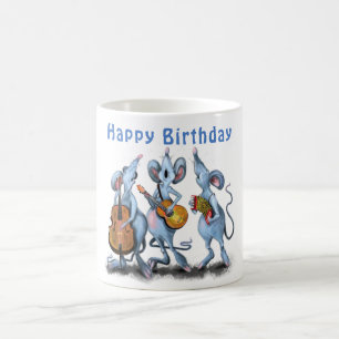 Musical Mouses Birthday Coffee Mug Gift