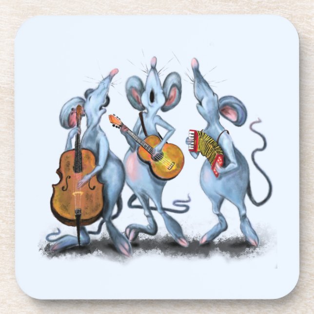 Musical Mouses Funny Coaster (Front)