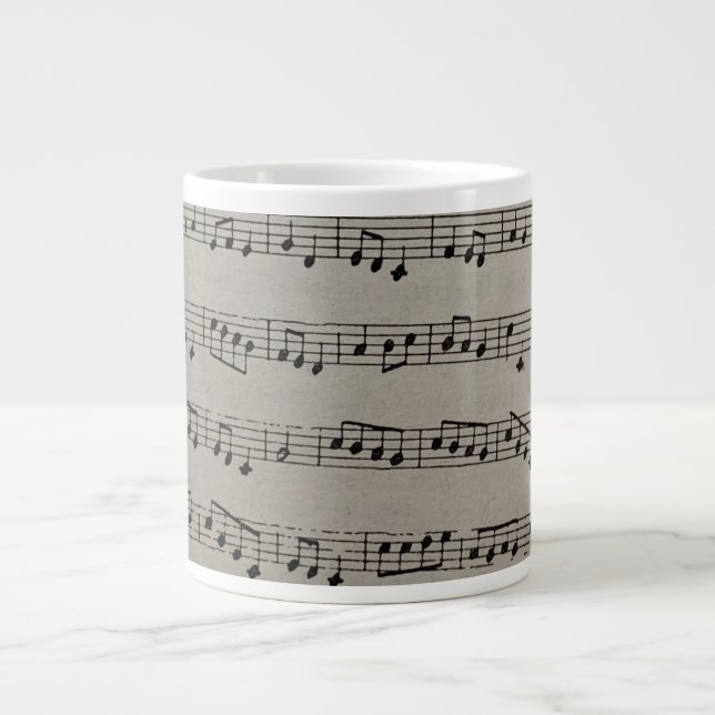 Musical notation classical symphony music notes large coffee mug (Front)