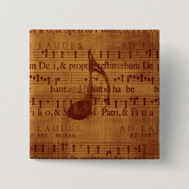 Musical Note 15 Cm Square Badge (Front)