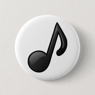 Musical Note 6 Cm Round Badge