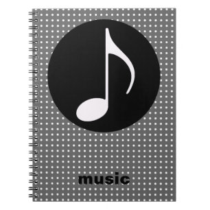 musical note ~ black notebook