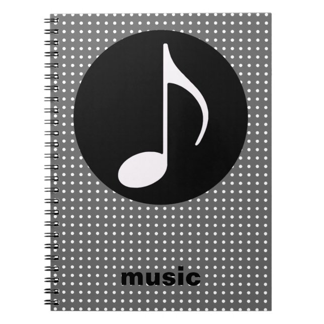 musical note ~ black notebook (Front)