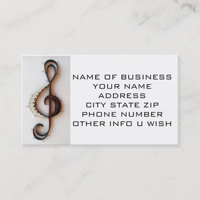 "MUSICAL NOTE" BUSINESS CARD (Front)
