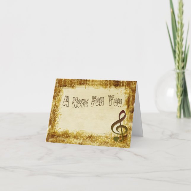 Musical Note Card (Front)