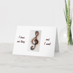 MUSICAL NOTE CARD SAYS "I LOVE YOU"