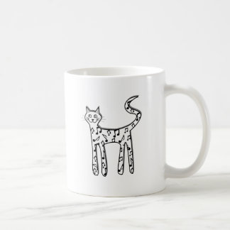 Musical note cat coffee mug